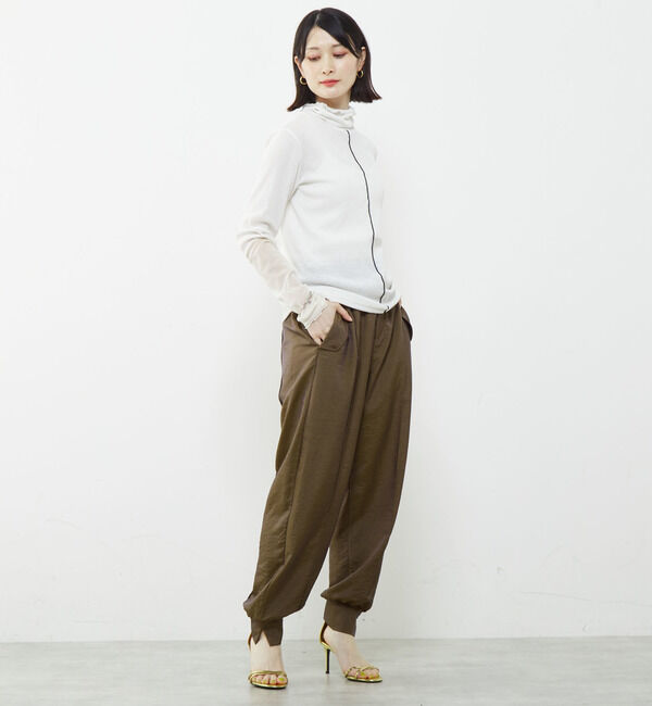 SOFFITTO「袖切替えレイヤードデザインプルオーバー」|Tシャツ・カットソー|