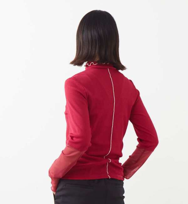 SOFFITTO「袖切替えレイヤードデザインプルオーバー」|Tシャツ・カットソー|