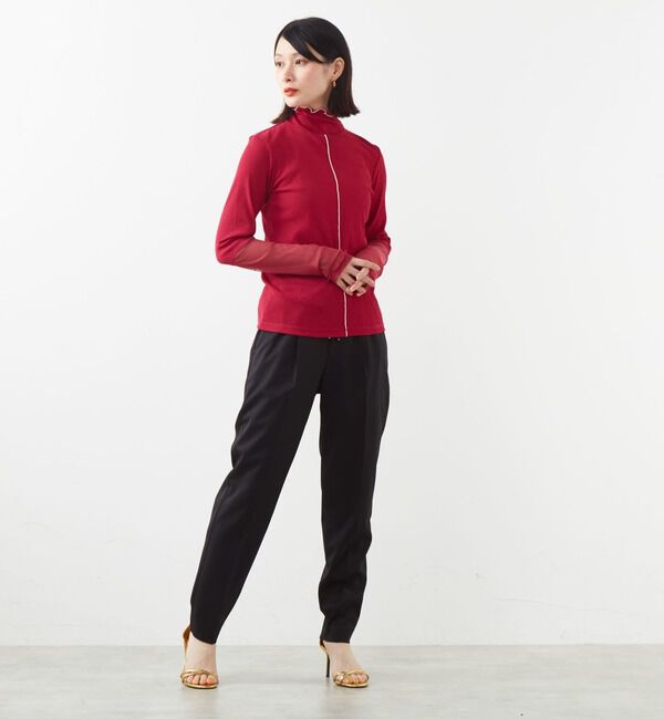 SOFFITTO「袖切替えレイヤードデザインプルオーバー」|Tシャツ・カットソー|