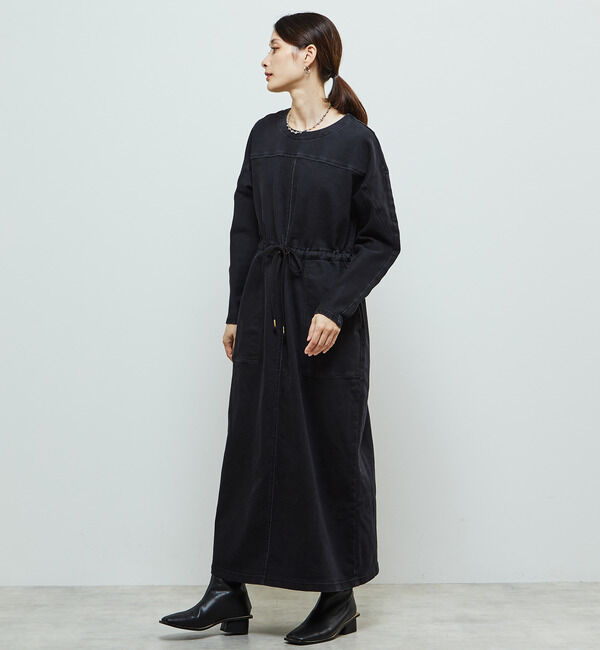 SOFFITTO「ミニ裏毛デニムワンピース」|ワンピース|