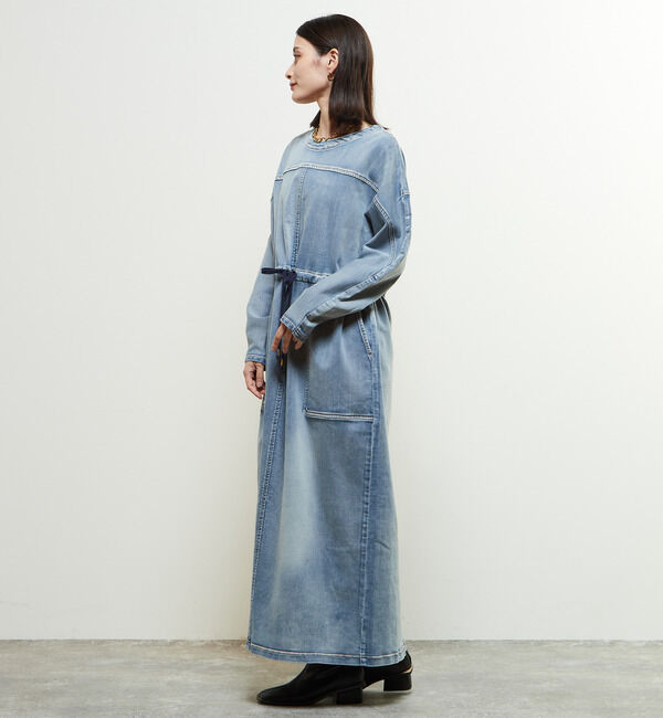 SOFFITTO「ミニ裏毛デニムワンピース」|ワンピース|