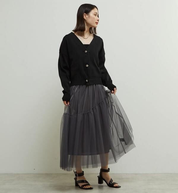 Soffitto「リブ編み前後2WAYニットカーディガン」|カーディガン|