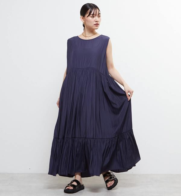 Soffitto「ボートネックギャザーティアードワンピース」|ワンピース|