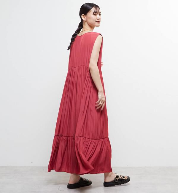 Soffitto「ボートネックギャザーティアードワンピース」|ワンピース|