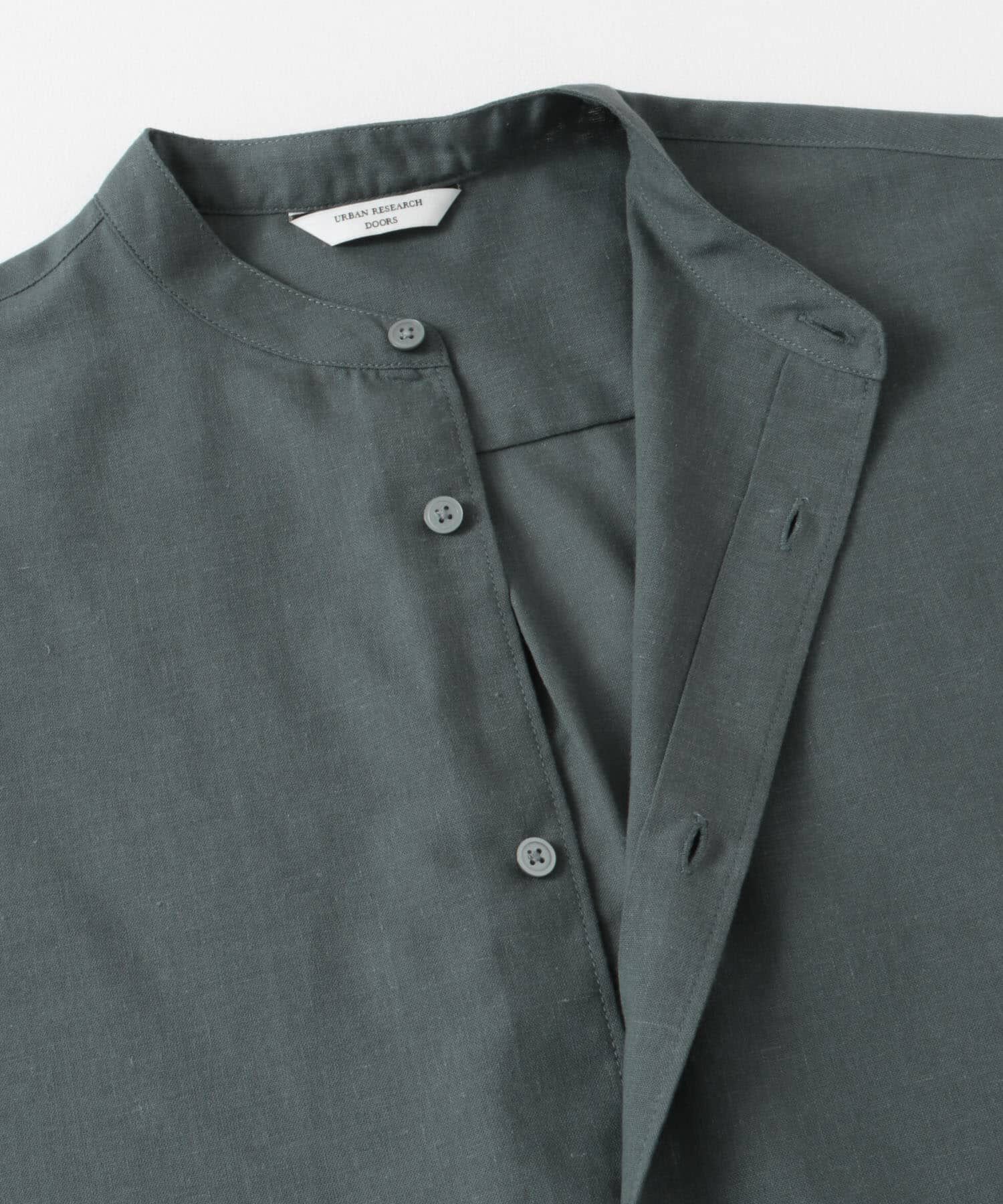 URBAN RESEARCH DOORS「『XLサイズ/WEB限定』『UR TECH 高機能リネン』バンドカラーシャツ」|シャツ・ブラウス|