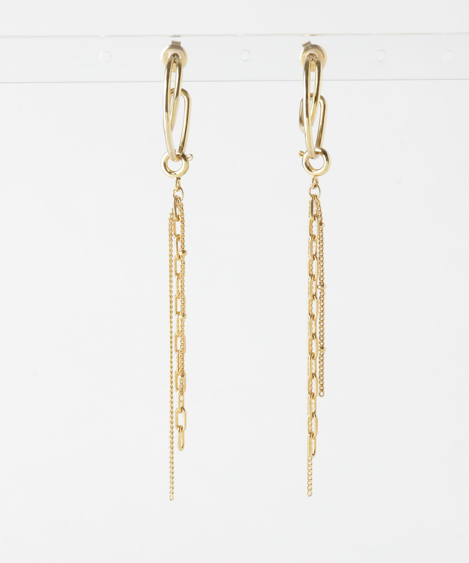 SMELLY「2WAYチェーンオーバルピアス」|ピアス|