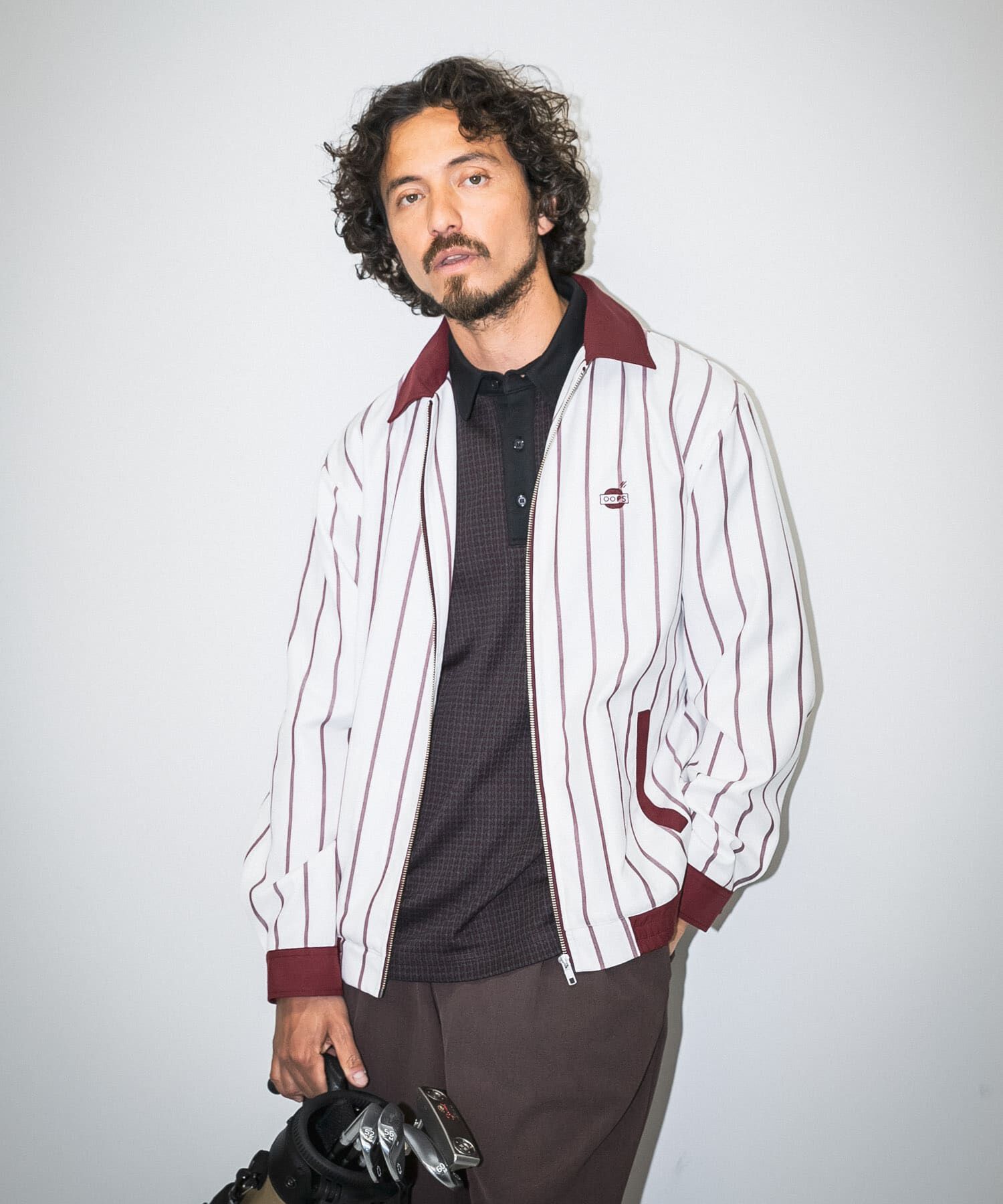 Sonny Label 「OOPS　先染めストライプブルゾン」|ブルゾン・スタジャン|レッド系その他