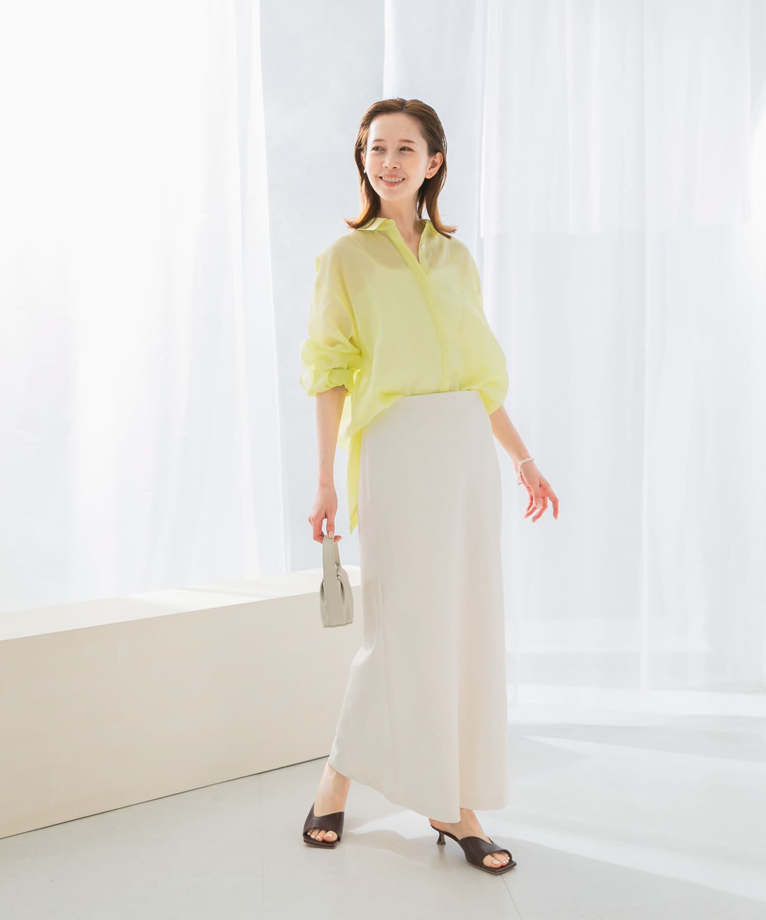 URBAN RESEARCH ROSSO「接触冷感リネン混バイヤススカート」|スカート|