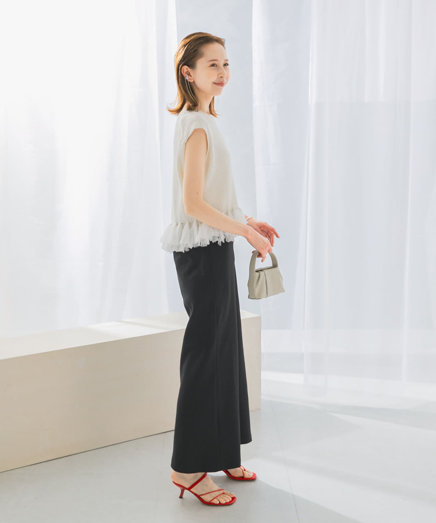 URBAN RESEARCH ROSSO「接触冷感リネン混バイヤススカート」|スカート|