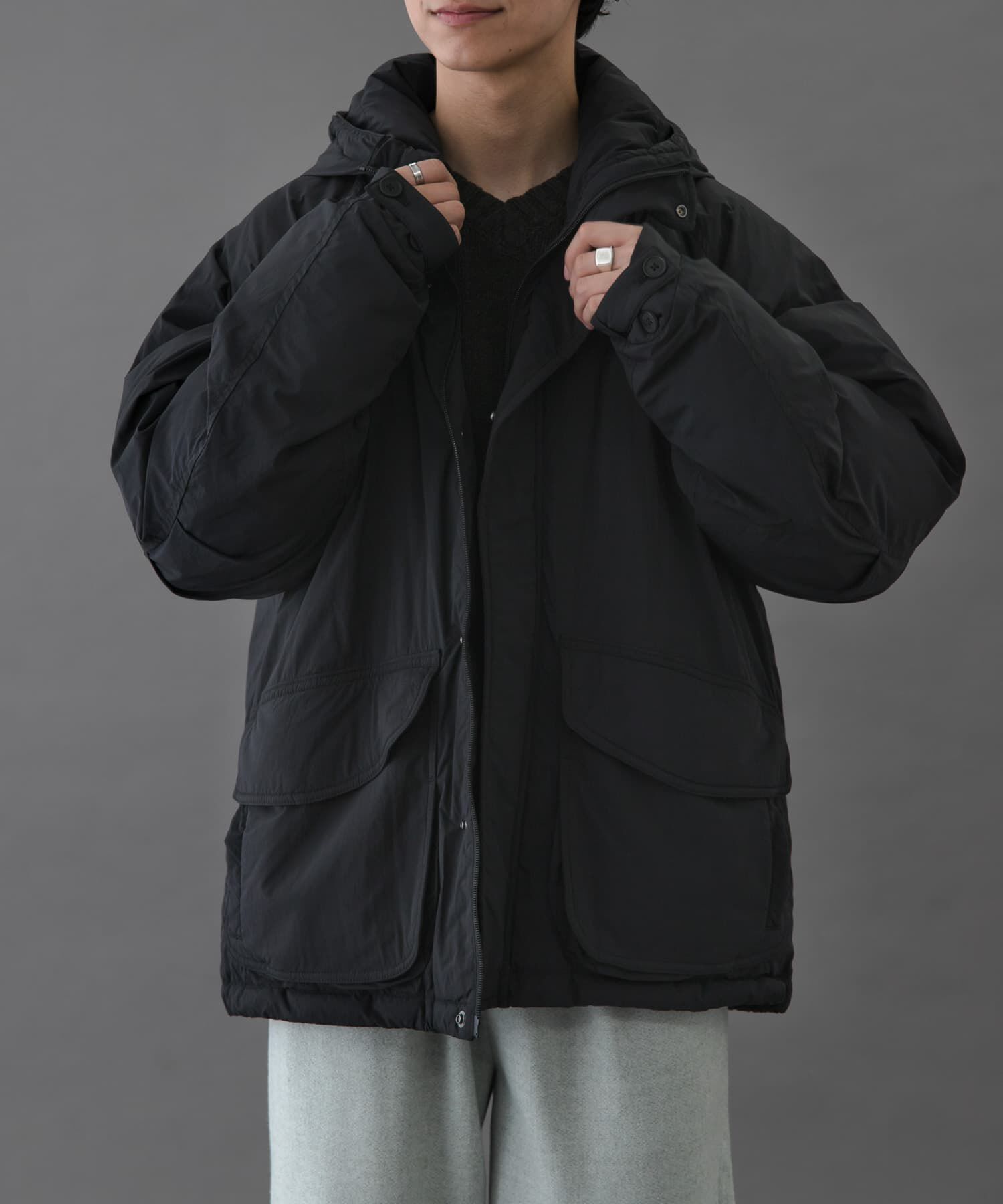 URBAN RESEARCH DOORS「FORK&SPOON 　SORONAフーディーブルゾン」|ブルゾン・スタジャン|