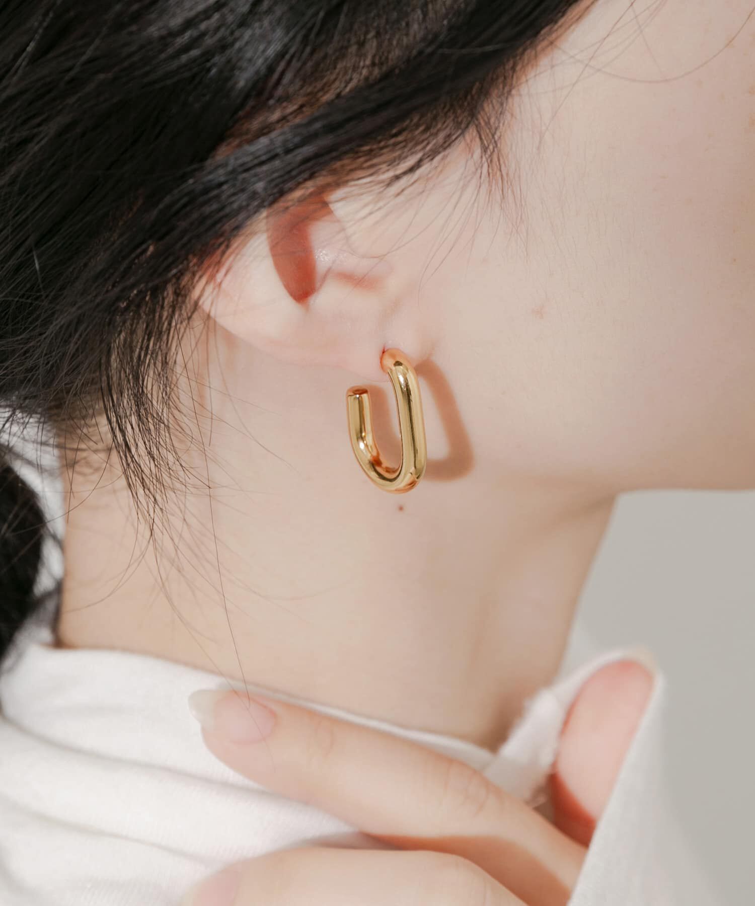 SMELLY「ステンレスカーブラインピアス」|ピアス|