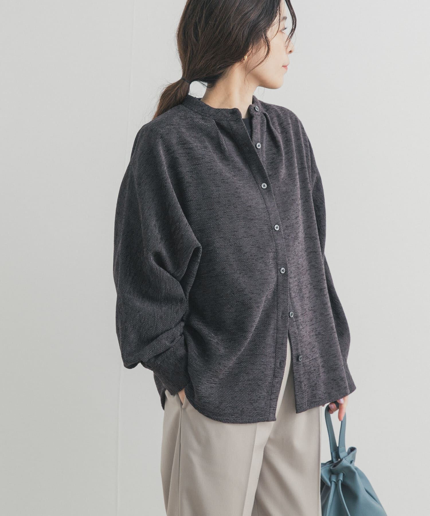 URBAN RESEARCH DOORS「ドルマンバンドカラーシャツ」|シャツ・ブラウス|