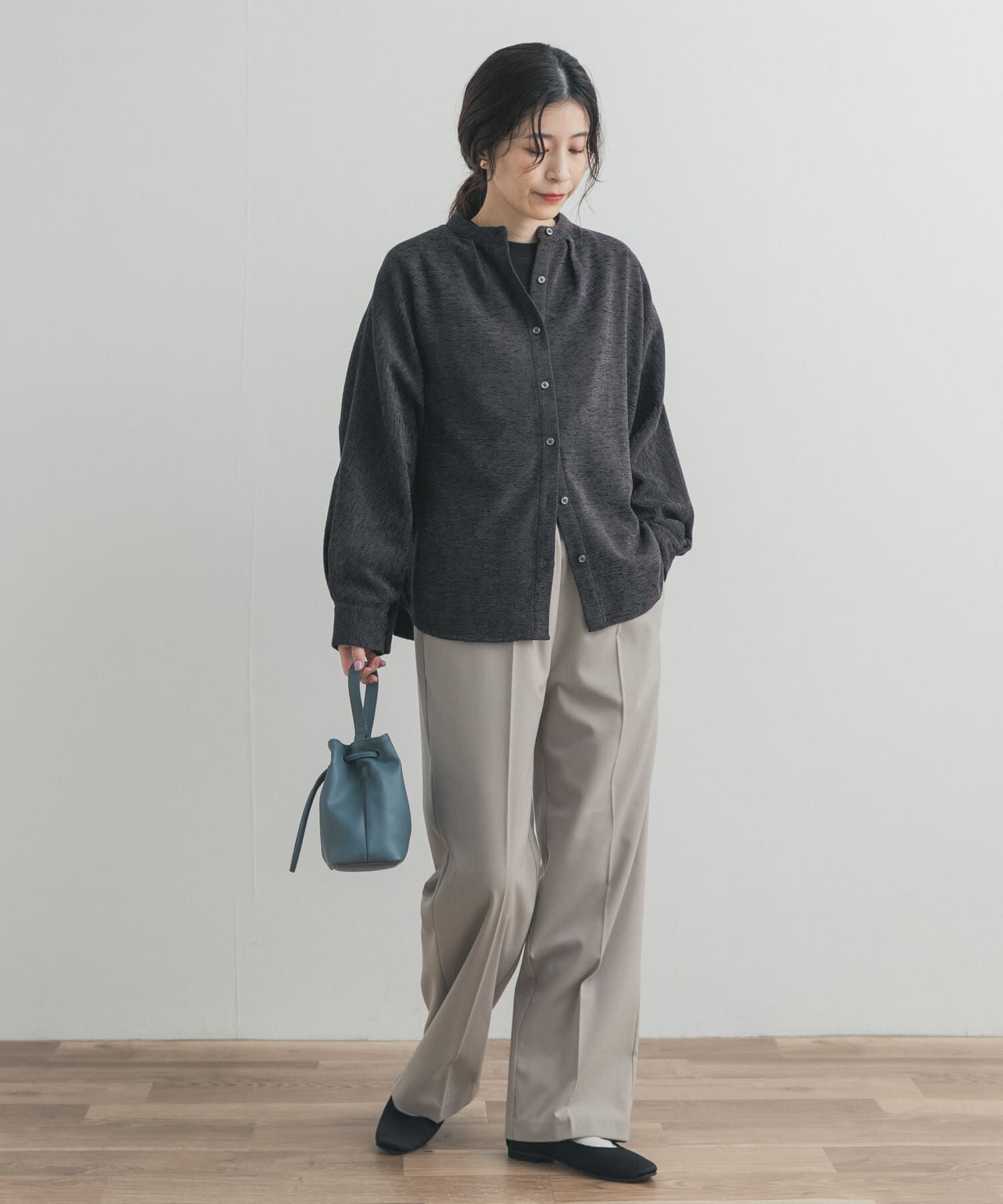 URBAN RESEARCH DOORS「ドルマンバンドカラーシャツ」|シャツ・ブラウス|