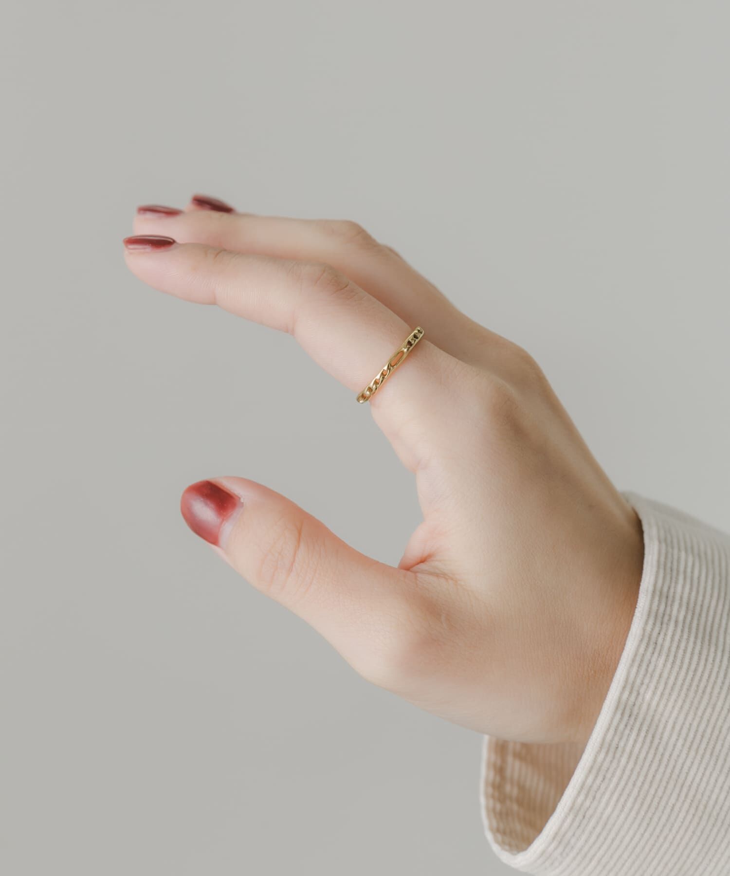 SMELLY「ステンレスチェーンモチーフリング」|リング|