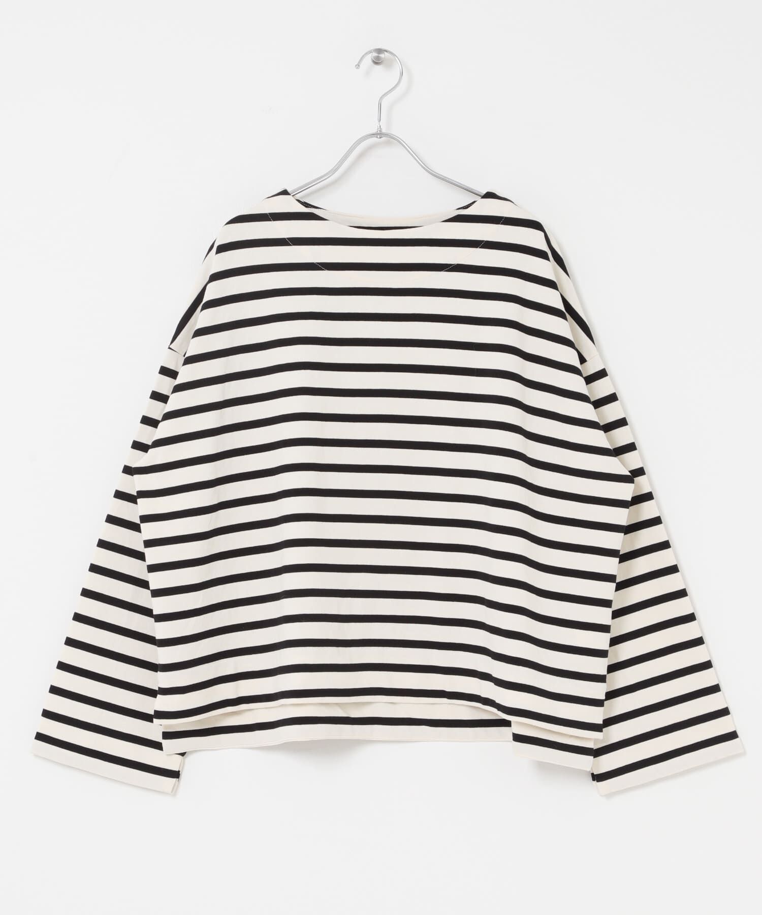 かぐれ「コットンボートネックボーダーカットソー」|Tシャツ・カットソー|