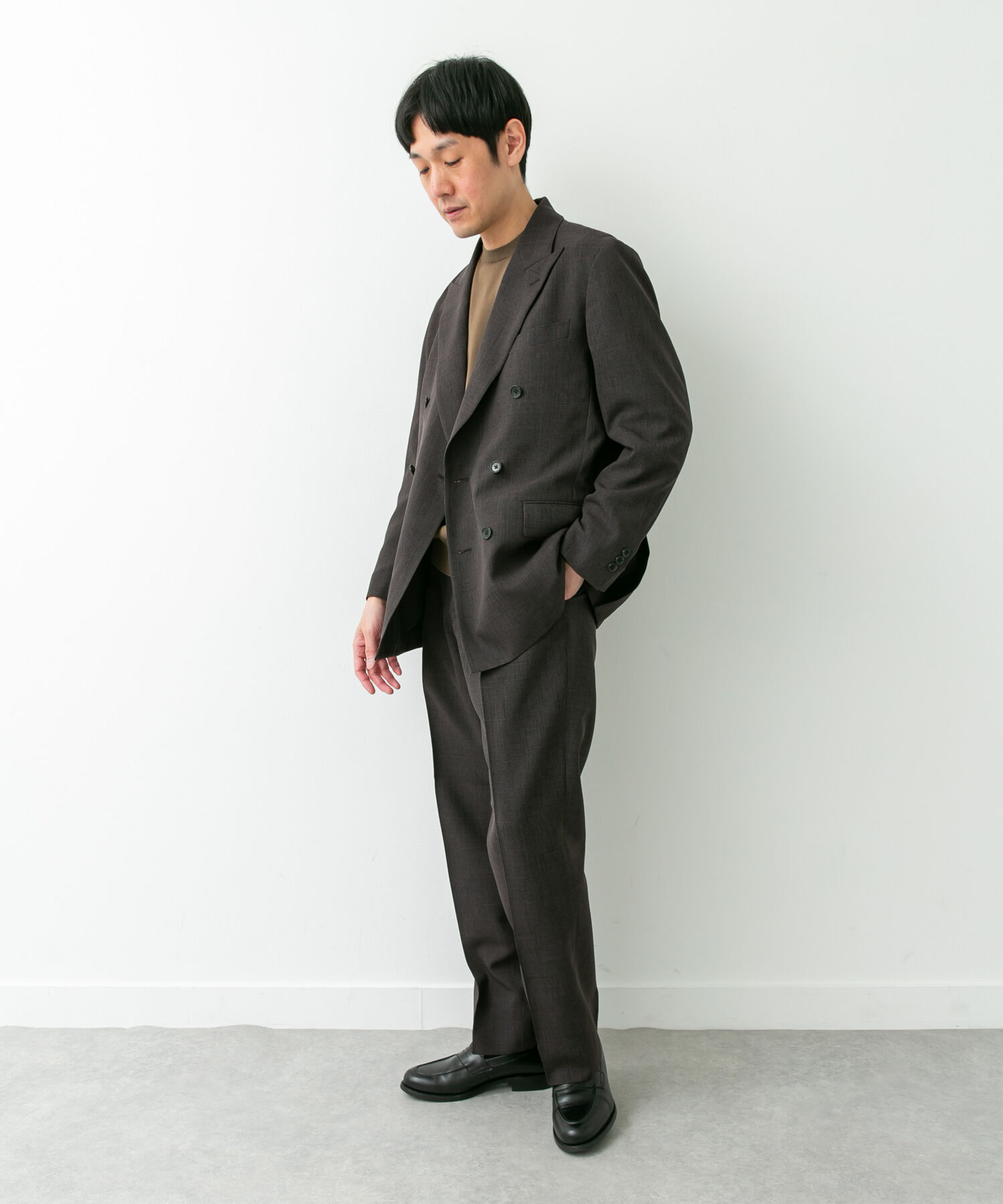URBAN RESEARCH DOORS「LIFE STYLE TAILOR　ウーリーノグレンチェック2タックパンツ」|スラックス|