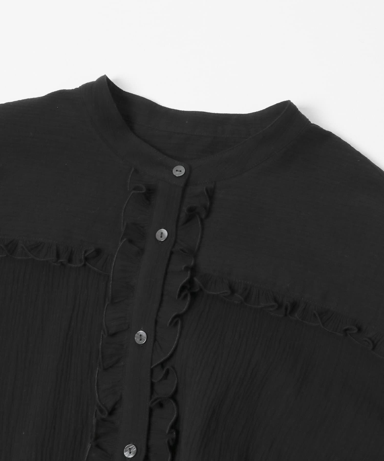 Sonny Label 「バンドカラーフリルコットンシャツブラウス」|シャツ・ブラウス|