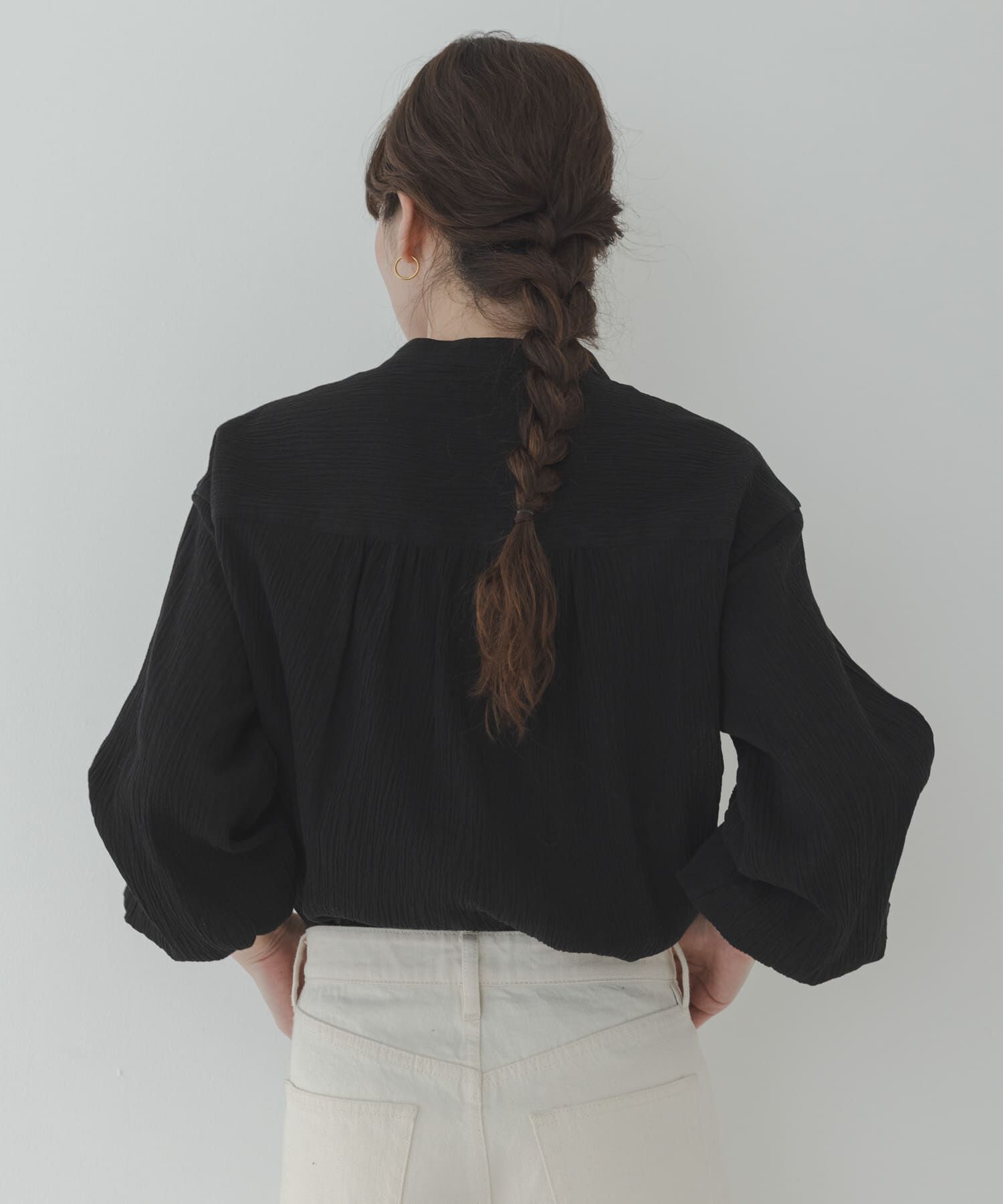 Sonny Label 「バンドカラーフリルコットンシャツブラウス」|シャツ・ブラウス|