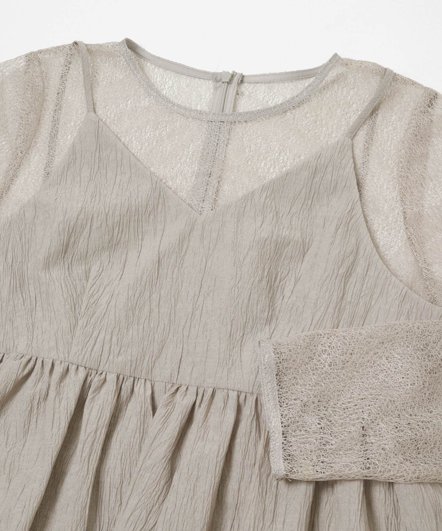 URBAN RESEARCH ROSSO「kaene　レイヤードペプラムドレス」|ワンピース|