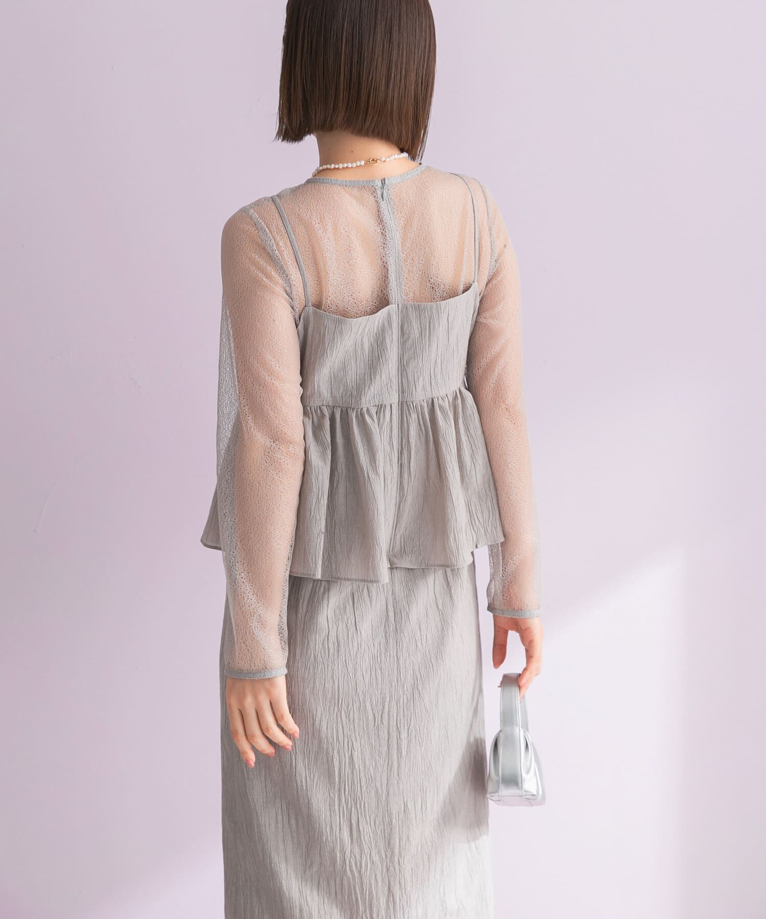 URBAN RESEARCH ROSSO「kaene　レイヤードペプラムドレス」|ワンピース|