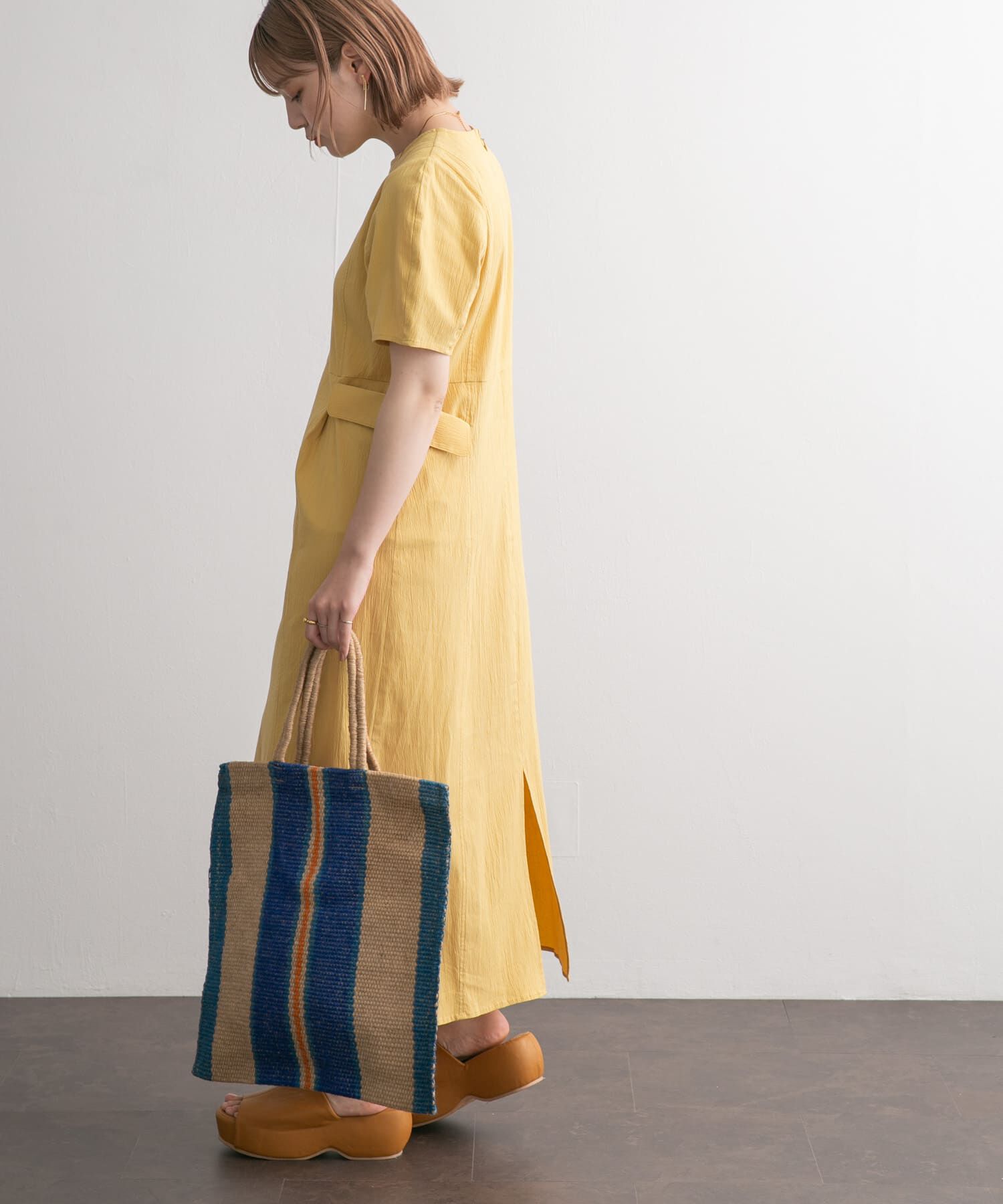  「サイドポケットコクーンワンピース」|ワンピース|