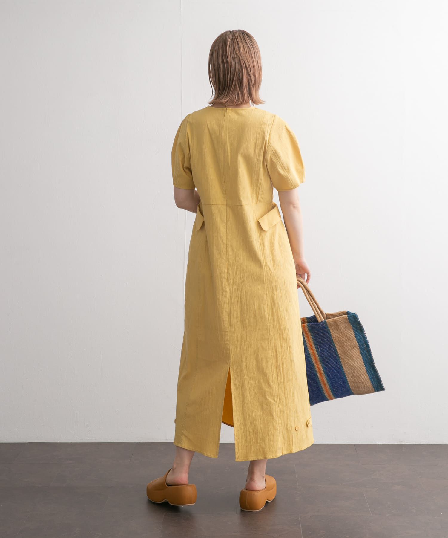  「サイドポケットコクーンワンピース」|ワンピース|