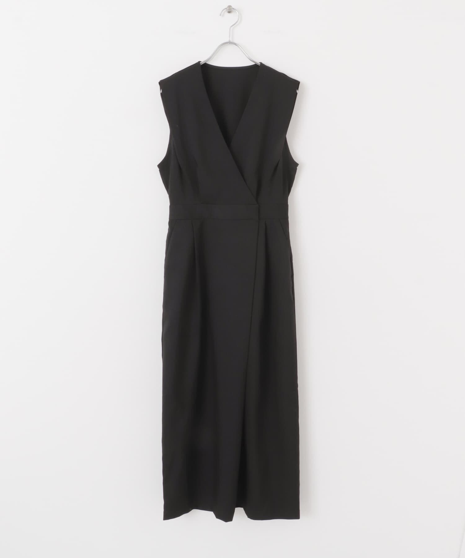  「カシュクールラップジャンパースカート」|ワンピース|