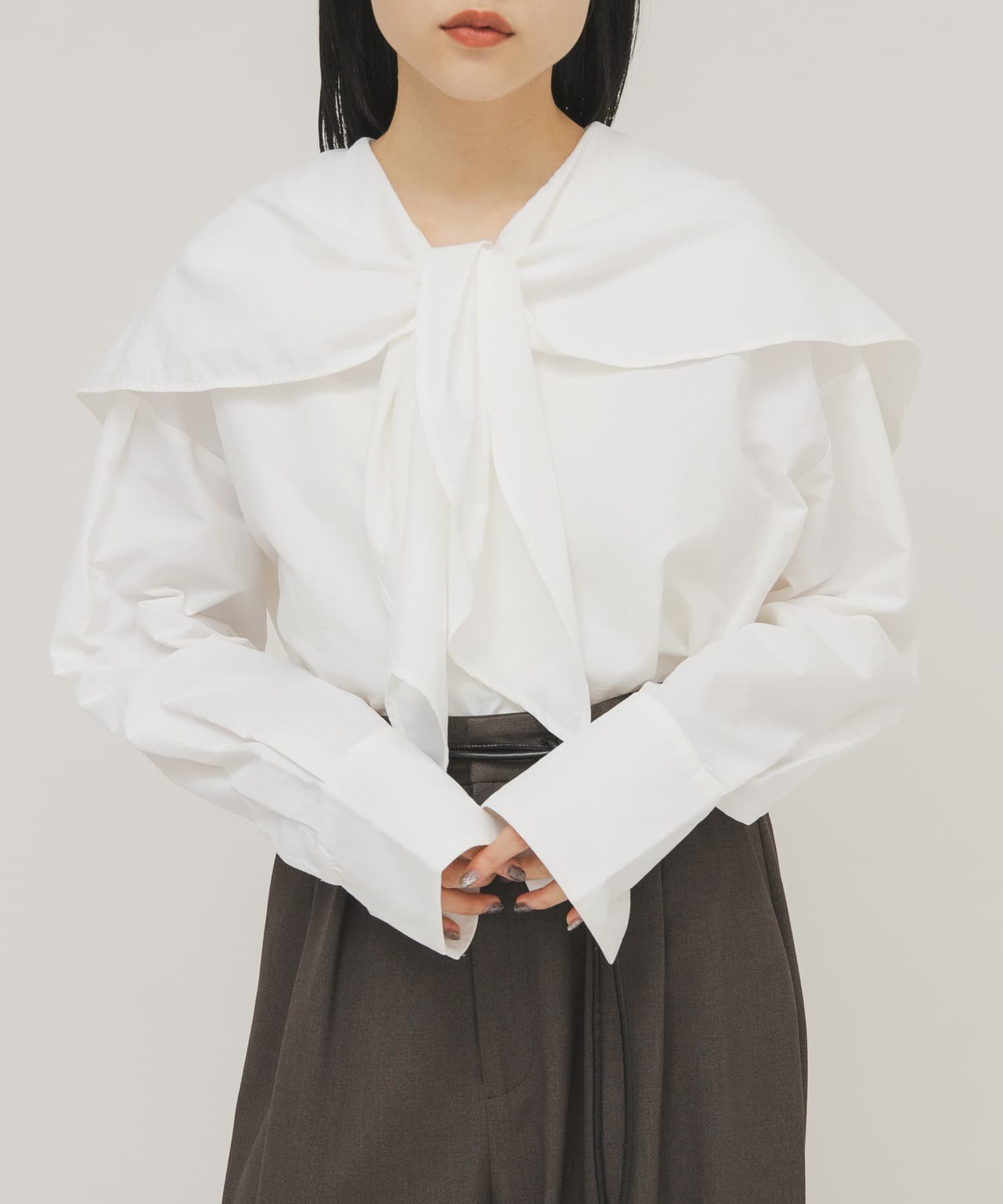  「ラッフルBIGカラーブラウス」|シャツ・ブラウス|