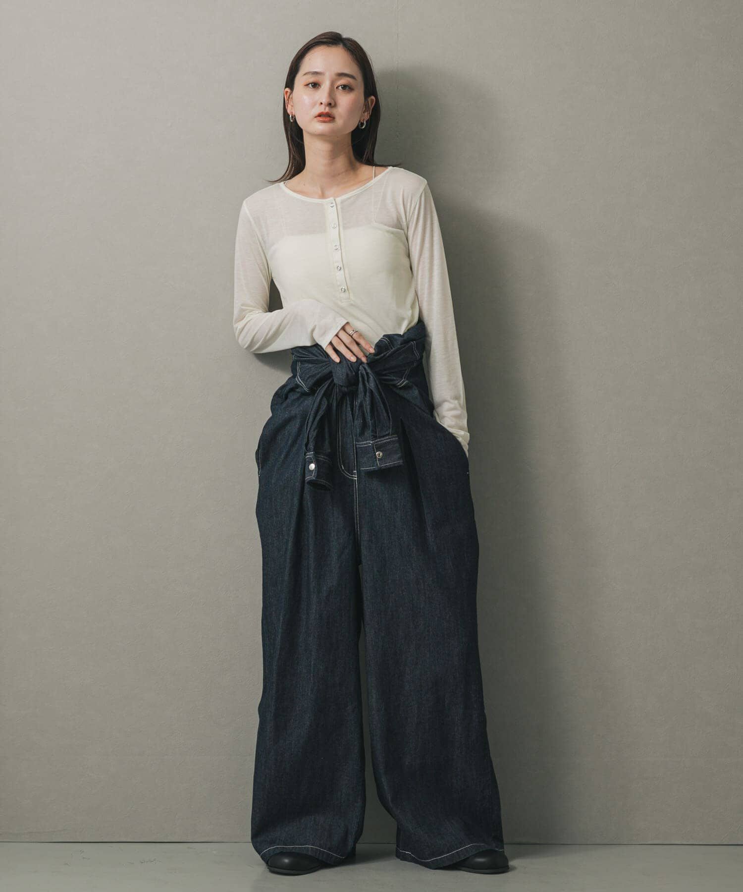 SENSE OF PLACE by URBAN RESEARCH「ノーカラーウエストタックジャンプスーツ」|ワンピース|