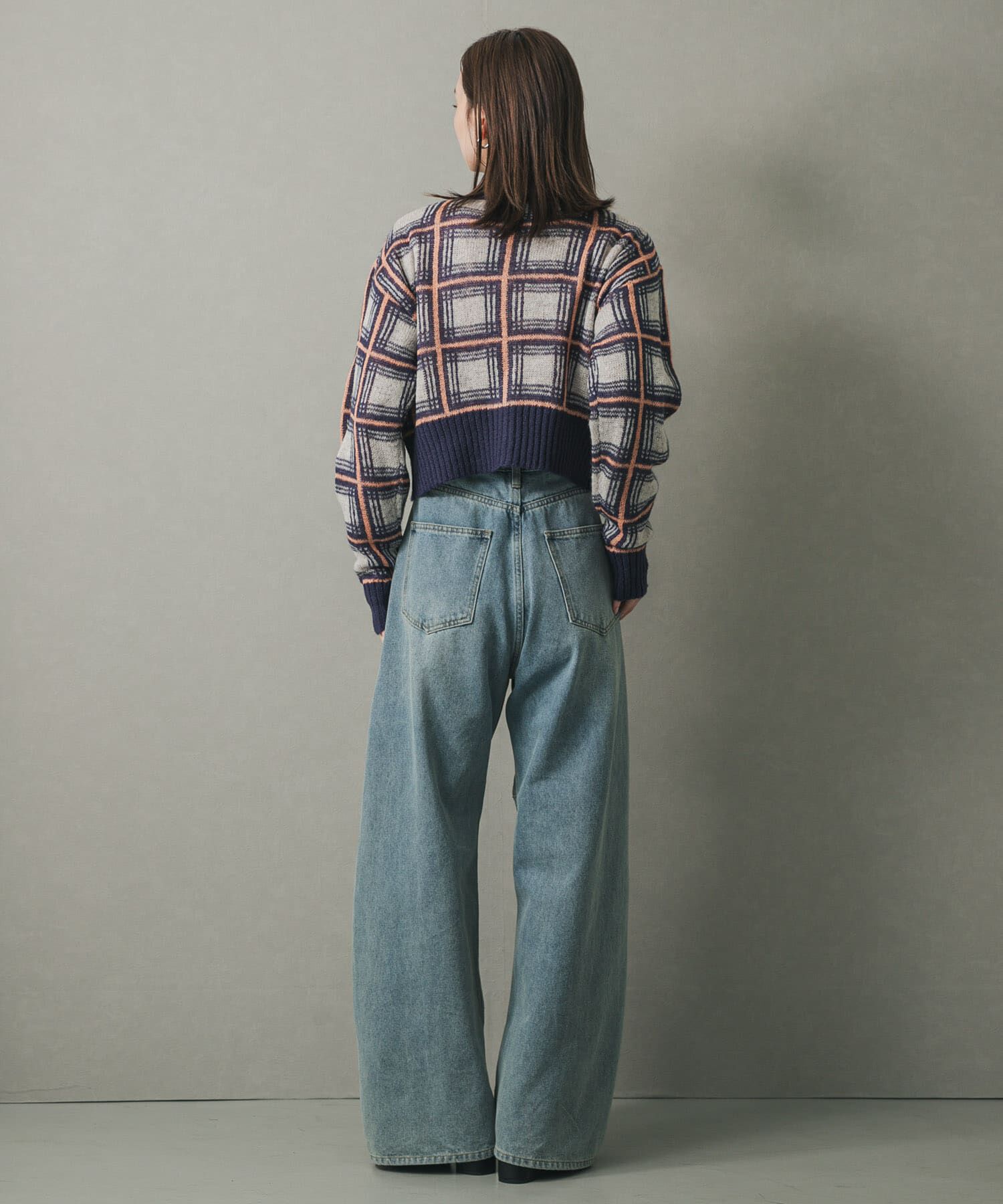 SENSE OF PLACE by URBAN RESEARCH「モヘアチェッククロップドカーディガン」|カーディガン|