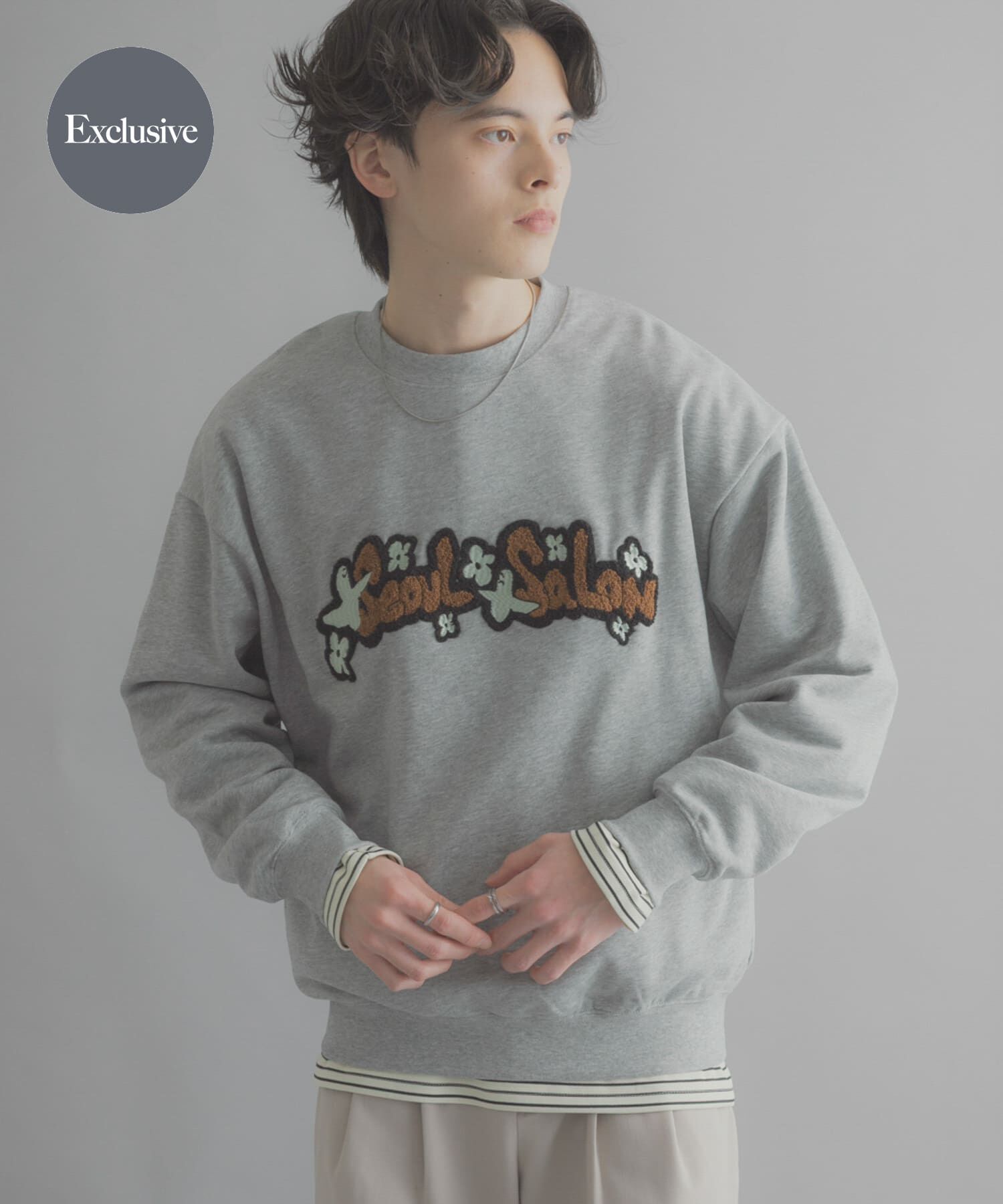 SENSE OF PLACE by URBAN RESEARCH「『別注』MARK GONZALES&times;SENSE OF PLACE　スウェット」|スウェット・ジャージ|グレー