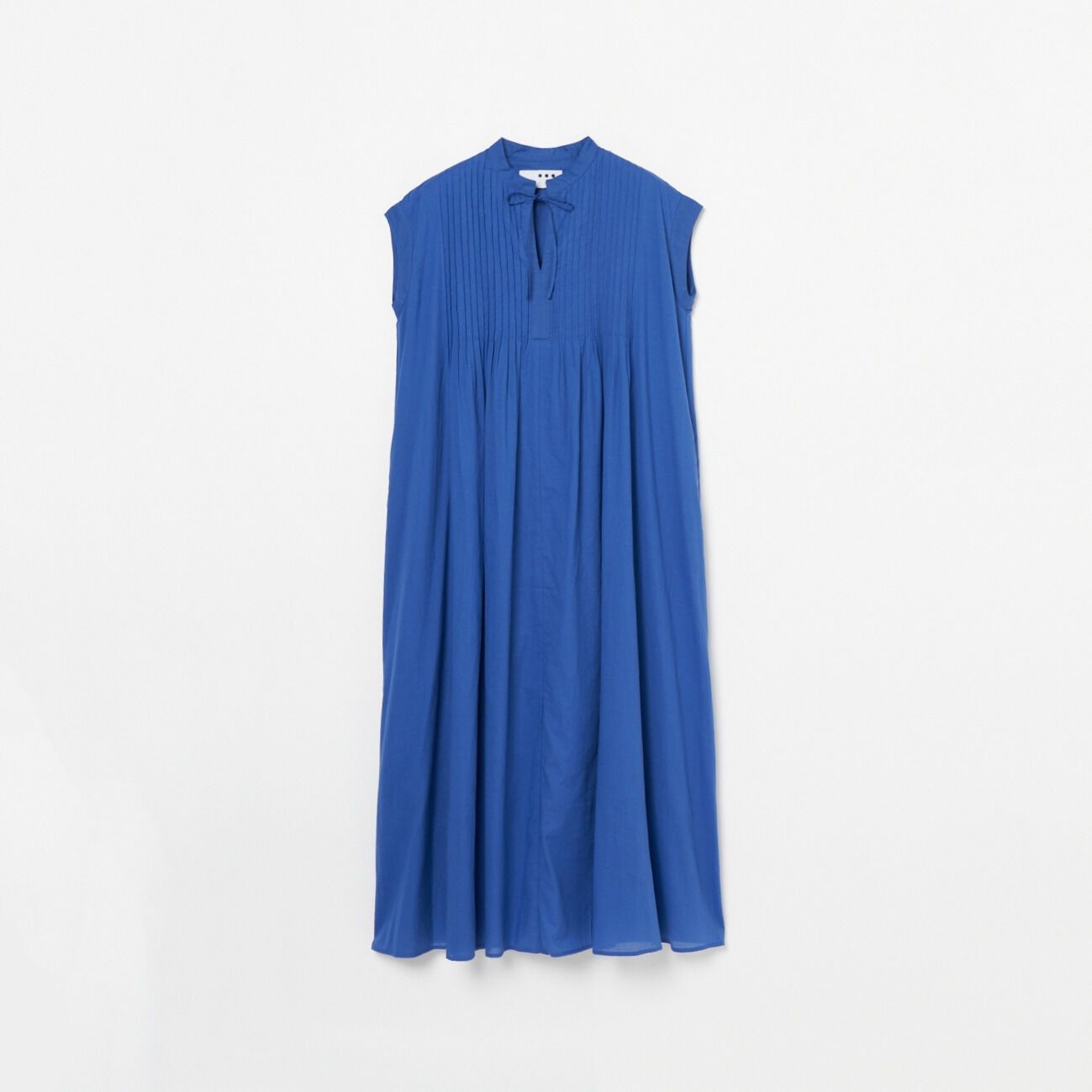  「three dots COTTON LOAN TUCK DRESS」|ワンピース|ブルー