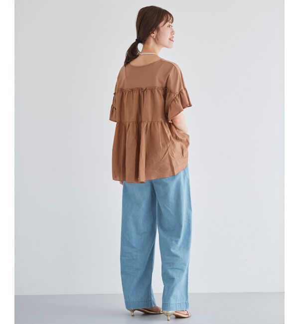 le.coeur blanc「ライトオンスデニムバギーパンツ」|デニム|