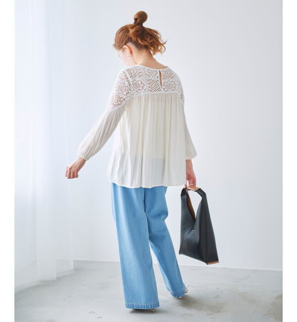 le.coeur blanc「ライトオンスデニムバギーパンツ」|デニム|