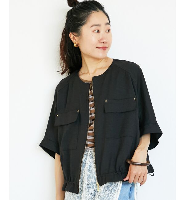  「《シワになりにくく速乾性》ドビークロスドロストブルゾン」|ブルゾン・スタジャン|