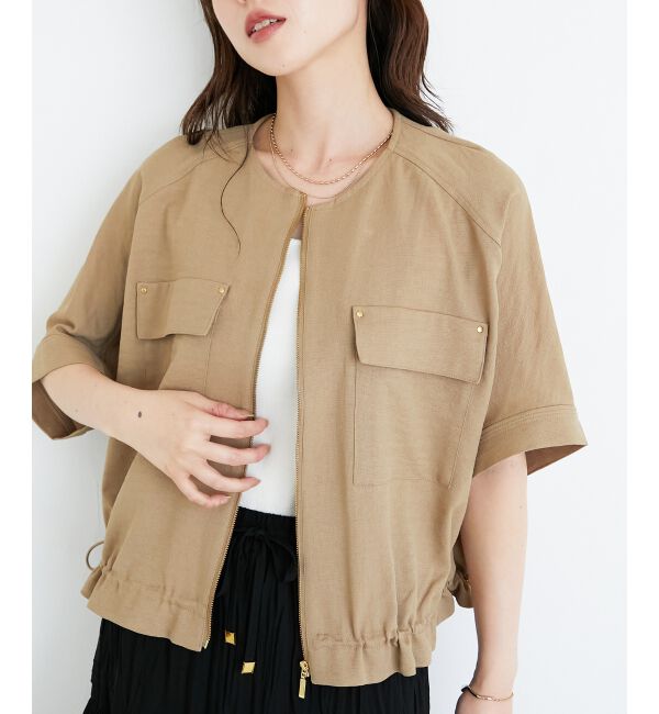  「《シワになりにくく速乾性》ドビークロスドロストブルゾン」|ブルゾン・スタジャン|