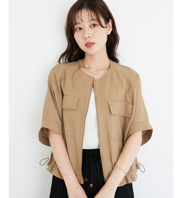  「《シワになりにくく速乾性》ドビークロスドロストブルゾン」|ブルゾン・スタジャン|