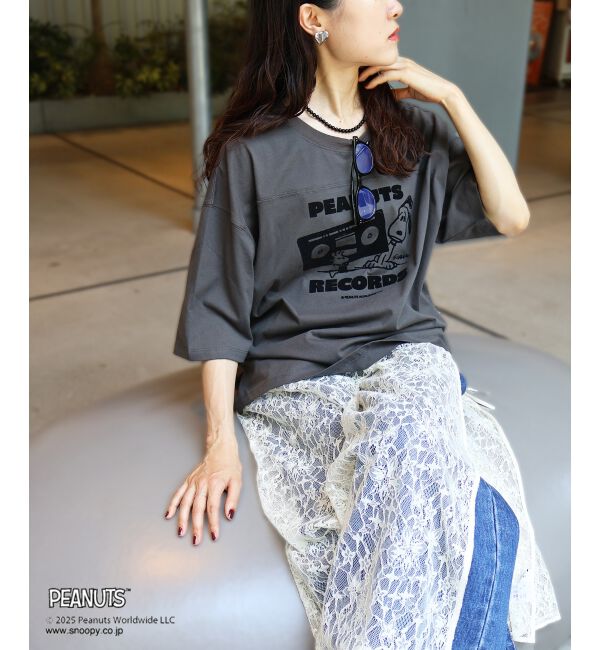  「【PEANUTS】フットボールTシャツ」|Tシャツ・カットソー|