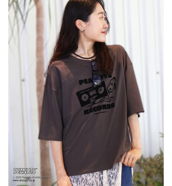  「【PEANUTS】フットボールTシャツ」|Tシャツ・カットソー|