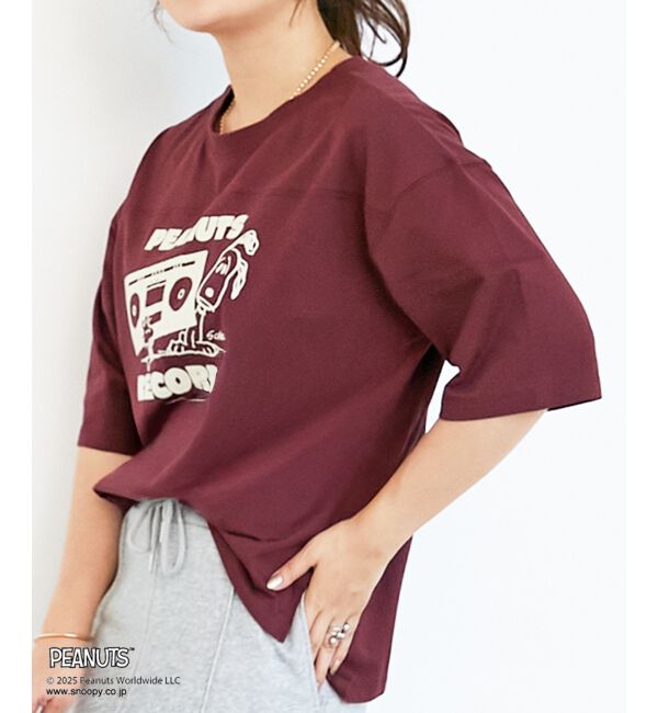  「【PEANUTS】フットボールTシャツ」|Tシャツ・カットソー|