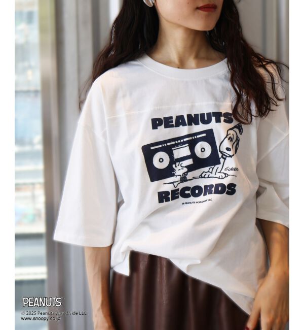  「【PEANUTS】フットボールTシャツ」|Tシャツ・カットソー|