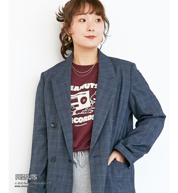  「【PEANUTS】フットボールTシャツ」|Tシャツ・カットソー|