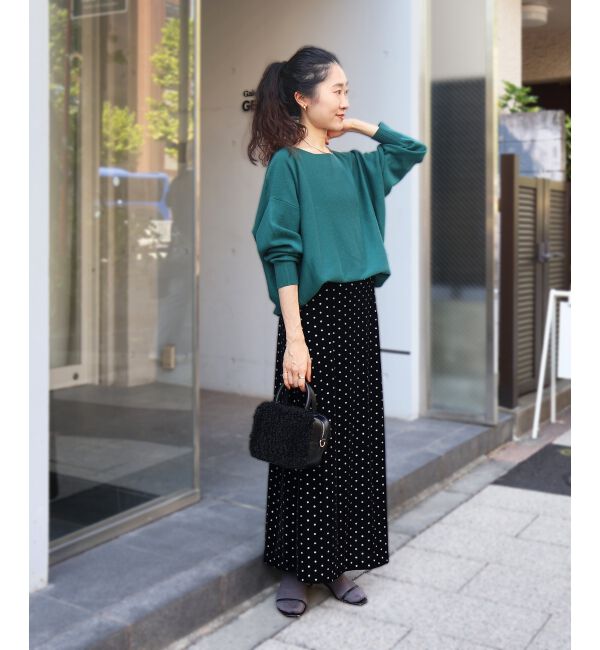  「グリッタードットベロアナロースカート」|スカート|