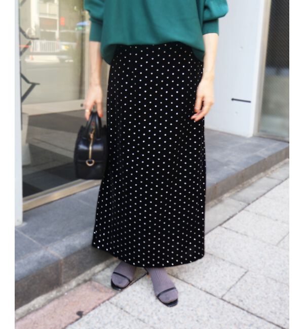  「グリッタードットベロアナロースカート」|スカート|