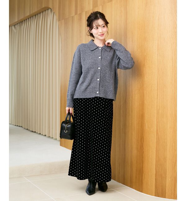  「グリッタードットベロアナロースカート」|スカート|