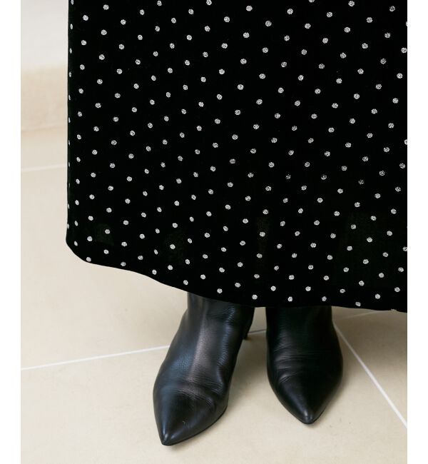  「グリッタードットベロアナロースカート」|スカート|