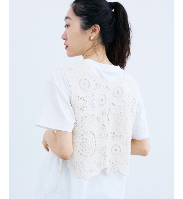  「TORRAZZO DONNAクロシェレースベスト」|ベスト・ジレ|