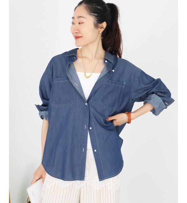  「シアーデニムシャツ」|シャツ・ブラウス|