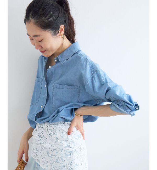  「シアーデニムシャツ」|シャツ・ブラウス|