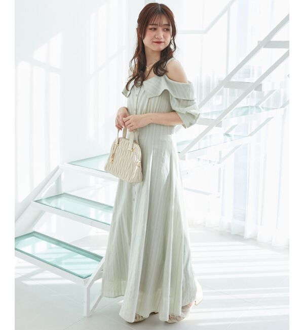  「オフショルシャツワンピース」|ワンピース|